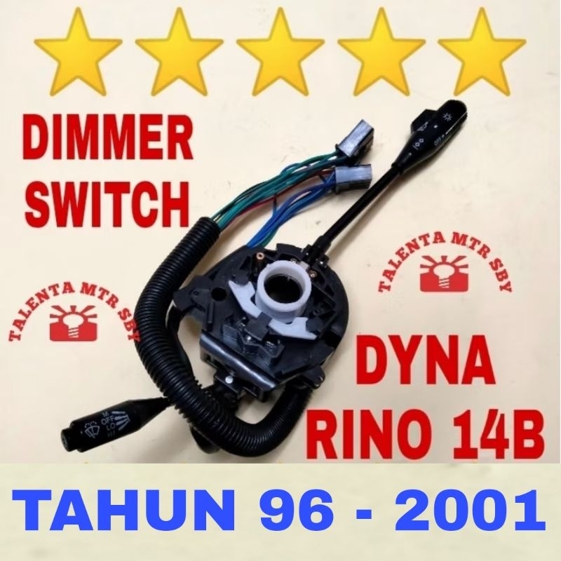 BERGARANSI. DIMMER SWITCH DYNA RINO 14B DIM DINA RYNO TURN SIGNAL SKAKEL LAMPU SAKLAR SEIN COMBINATI