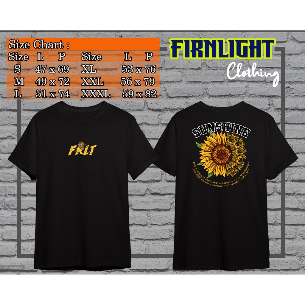 Kaos Original Vol 3 || Kaos Monochrome || Kaos Hitam Putih || Kaos Bunga Matahari