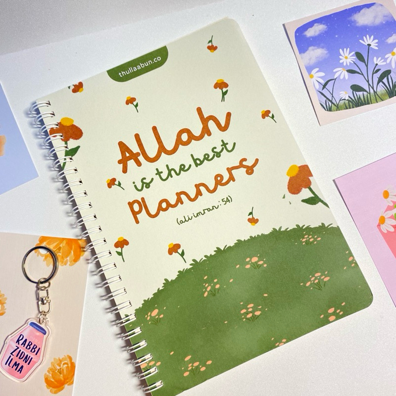 

Allah Is The Best Planners | Notebook Spiral | Hardcover | Softcover | Custom Notebook | Kado Muslimah