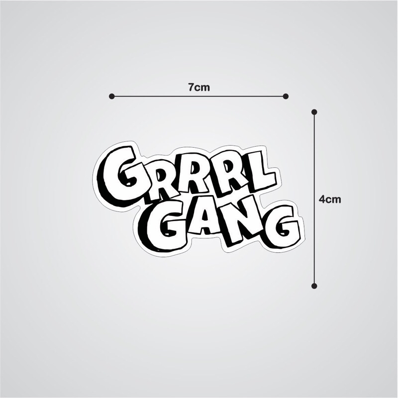 

GRRRL GANG stiker indie band indonesia indiepop vinyl glossy cutting wateproof
