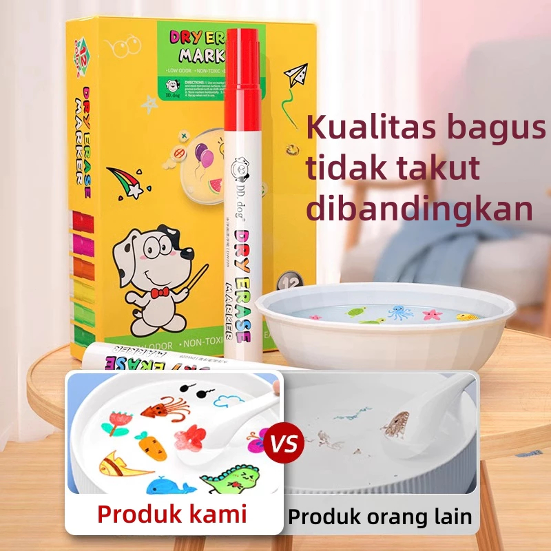 

Spidol Ajaib Mengapung di Air 1 Set Floating Magic Pen Tapan Tulis Whiteboard Marker