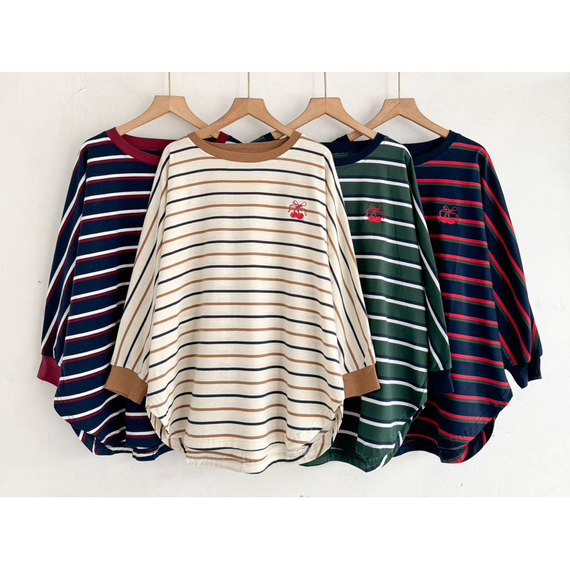Basic Kaos Batwing Oversize Stripe - Top Oversize Batwing Jumbo Stripe