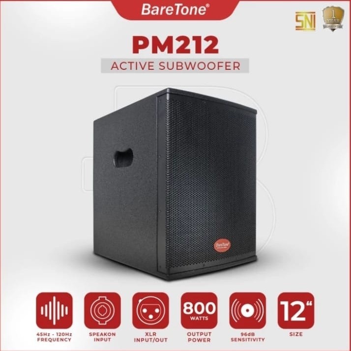 SPEAKER BARETONE SUBWOFER AKTIF PM212 / PM 212 – ORIGINAL GARANSI
