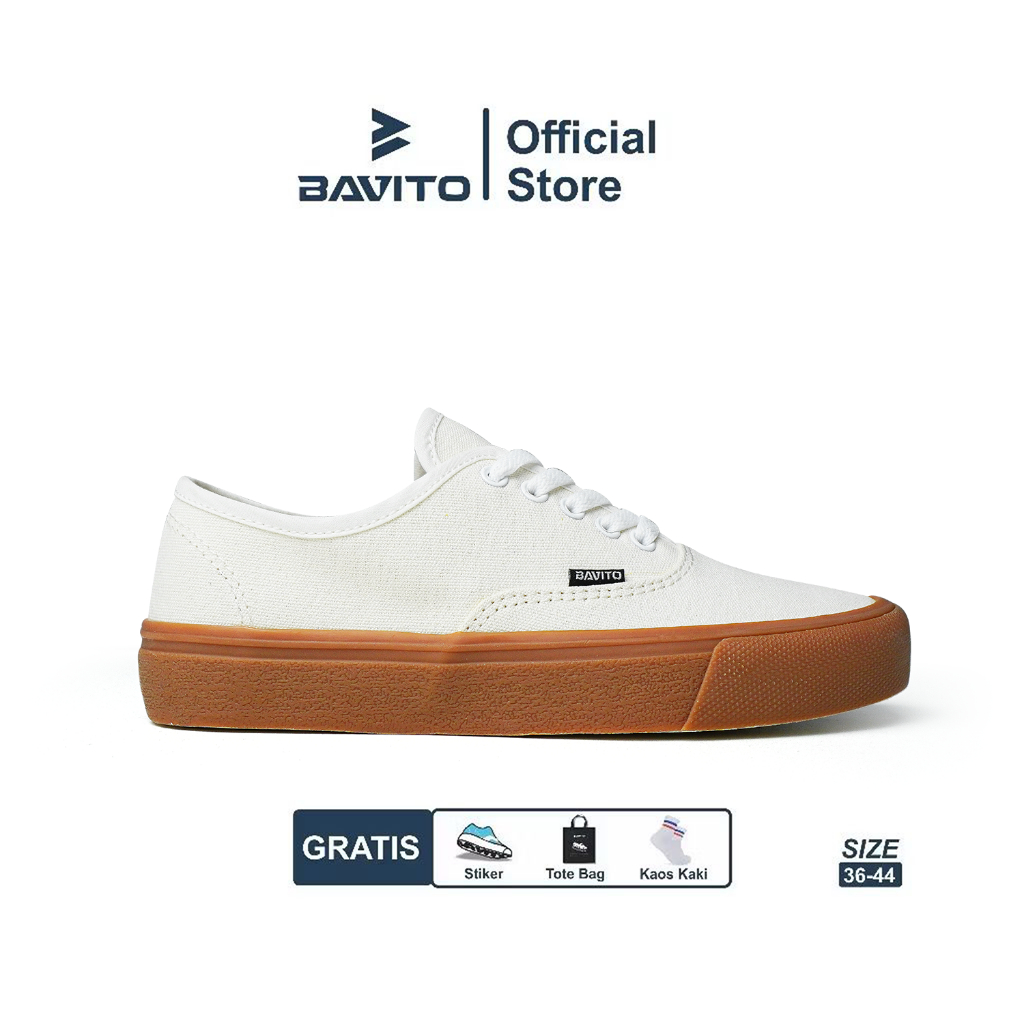 Bavito 36-44 Armagan Authentic Offwhite - Sepatu Sneakers Casual Pria Wanita