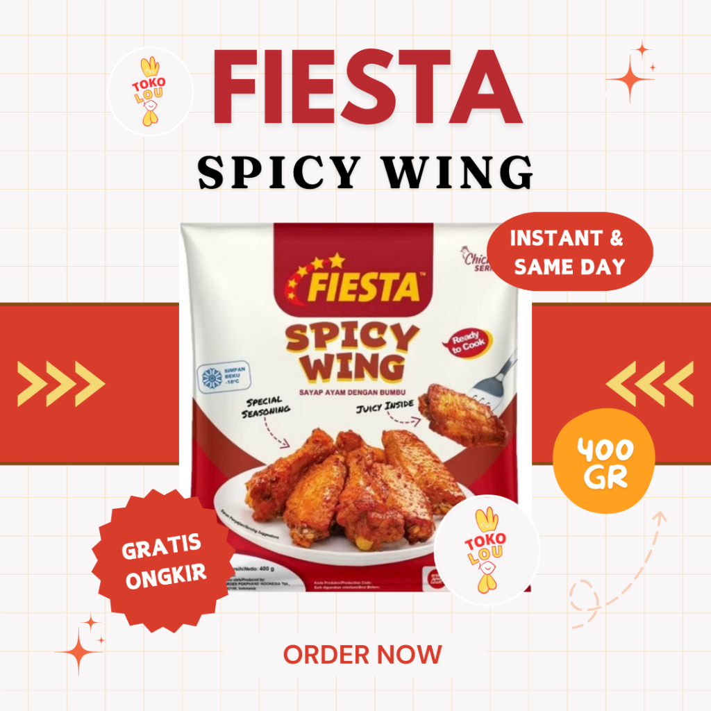 

FIESTA SPICY WING 400 GR | SAYAP AYAM FIESTA