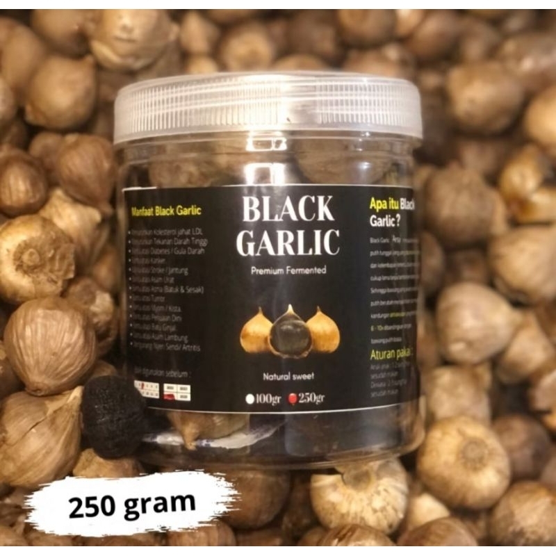 

Black Garlic Bawang tunggal fermentasi 250gr