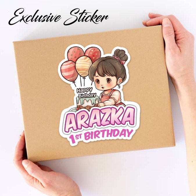 

50 STIKER / STICKER GIRLY 2-8 UTK BAG / BENTO / SOUVENIR ULTAH ULANG TAHUN