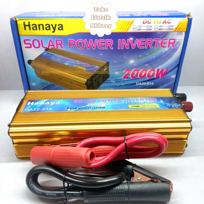 Power Inverter 2000 Watt DC To AC Hanaya Original