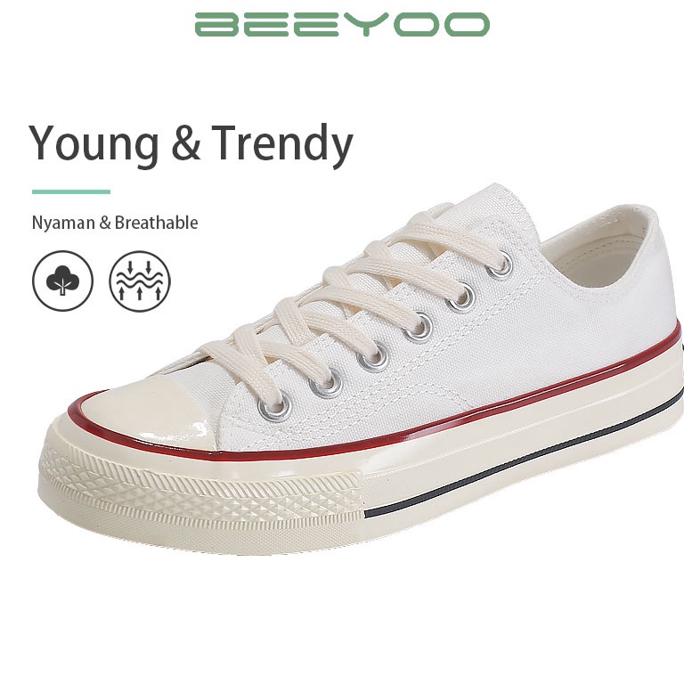 Terlaris Beeyoo Sepatu Sneakers Kanvas Sepatu Wanita Kets WK21