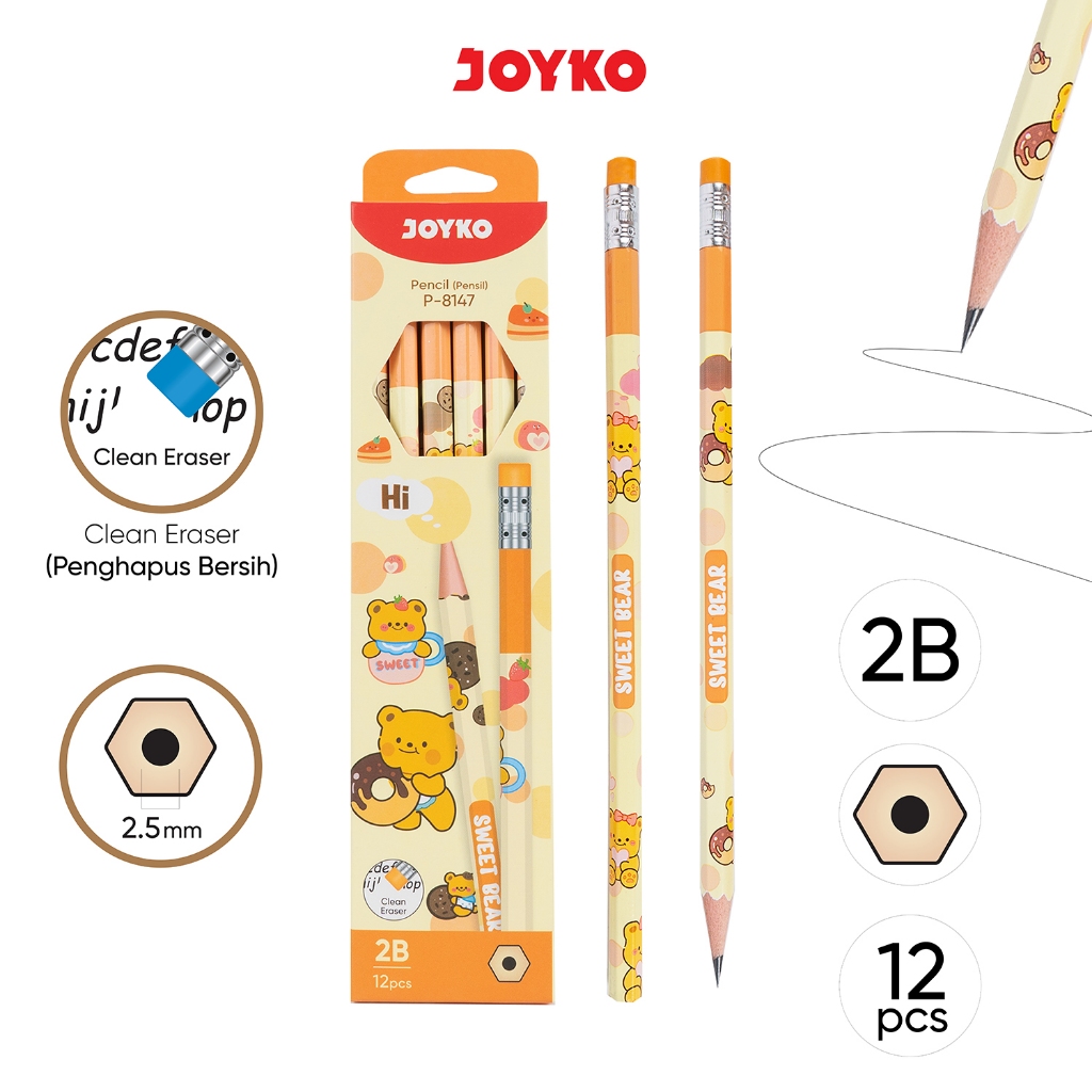 

pensil 2B joyko p-8147 motif sweet bear