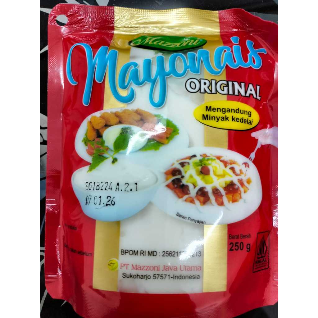 

1 Pcs (250 Gr) - Mazzoni Mayonais Original 250 Gr