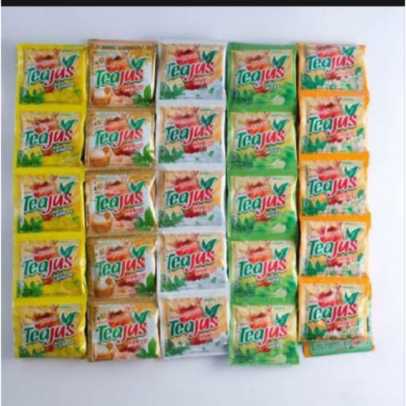 

tea jus smua rasa 1 renceng isi 10