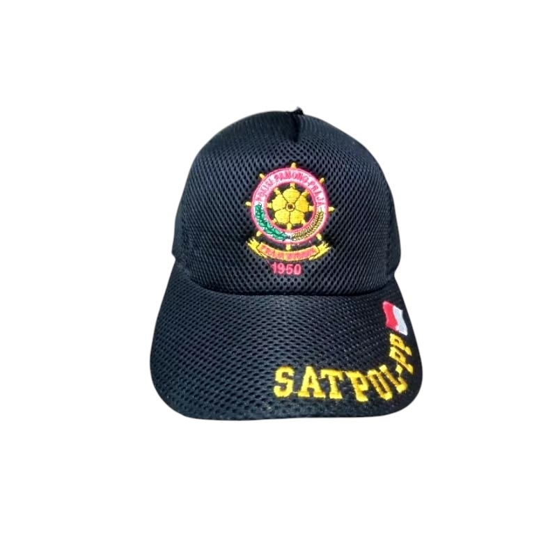 Topi jaring SATPOL PP WARNA HIDEUNG IRENG ATAU HITAM