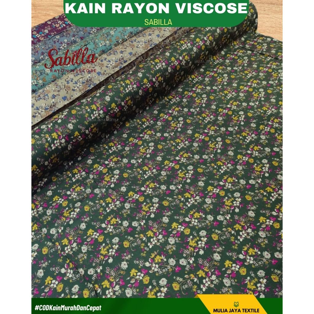 Kain Motif Adem, Rayon Viscose, Untuk Gamis, Mukena, Setelan SBL