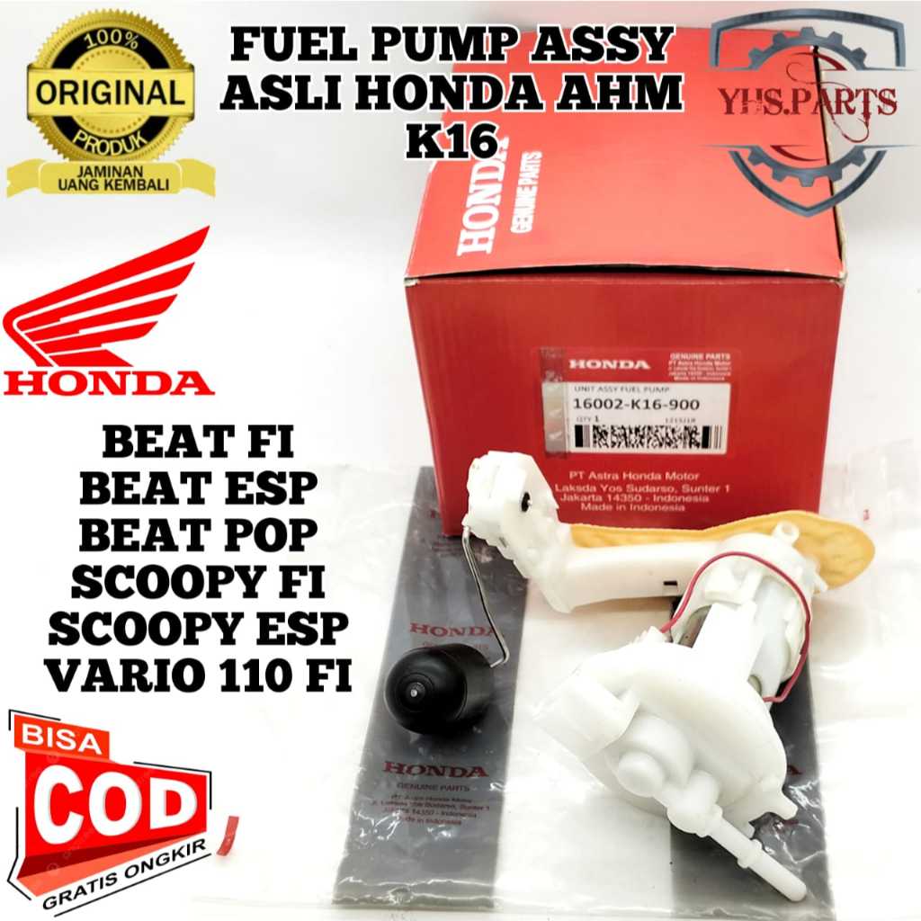 ASLI ORIGINAL FUEL PUMP PLUS ROTAK HONDA AHM K16 BEAT FI ESP POP SCOOPY VARIO 110 POMPA BENSIN POM
