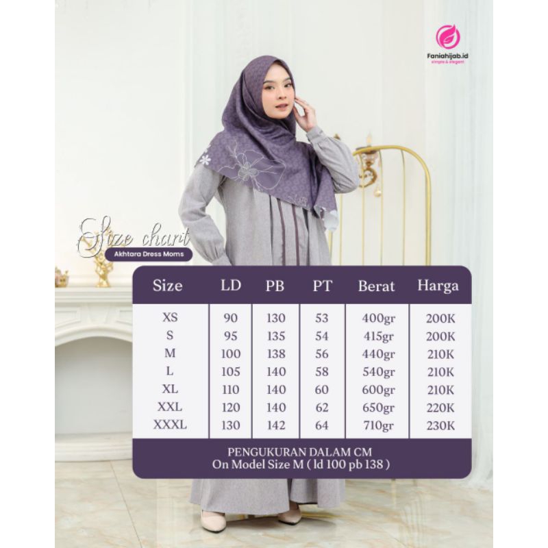 SARIMBIT AKHTARA - GAMIS DEWASA - BRAND FANIA HIJAB