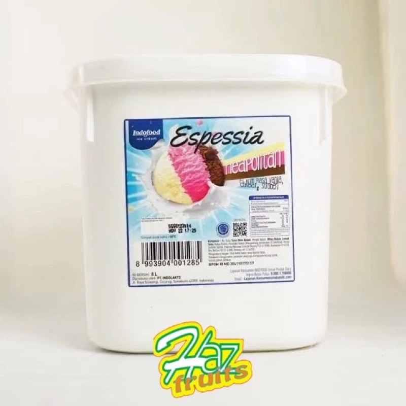 

ICE CREAM EMBER ESPESSIA NEOPOLITAN 8 LITER SEMARANG