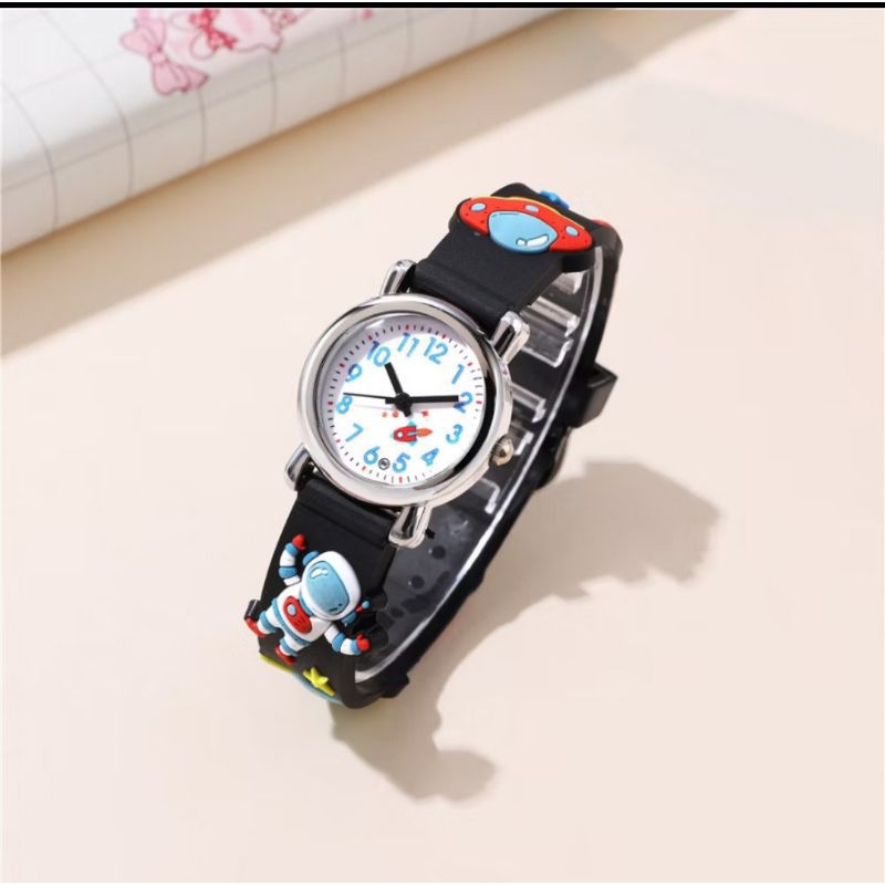 Jam Tangan Anak Emo Kuasa Kartun Cewek / Cowok Analog Anti Air  korea Fashion Unisex