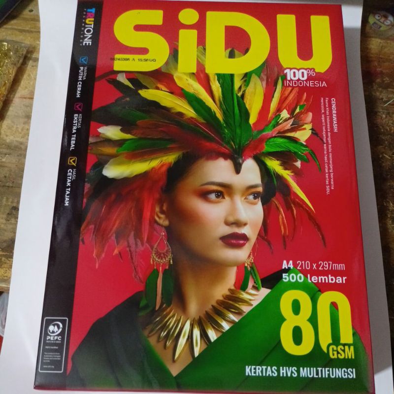 

Kertas HVS Sidu A4 80GSM Isi 500Lembar