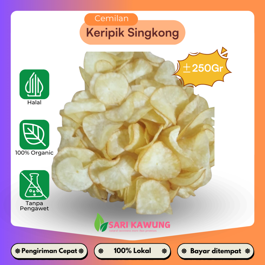 

Keripik Singkong Crispy Asin Gurih 250 Gram