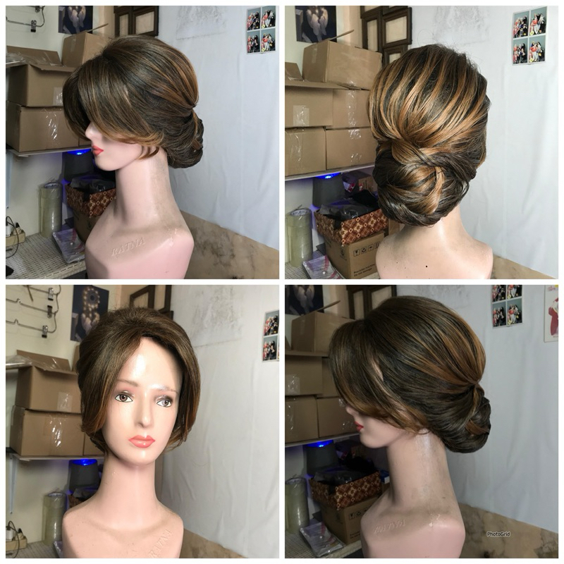 wig sanggul full satu kepala NM04