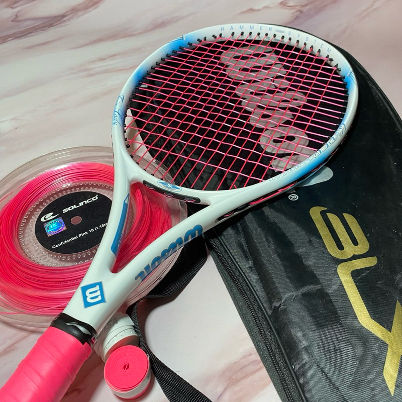 RAKET TENIS WILSON HYPER CARBON FAIR LADY SIAP SMASH PREMIUM IMPORT