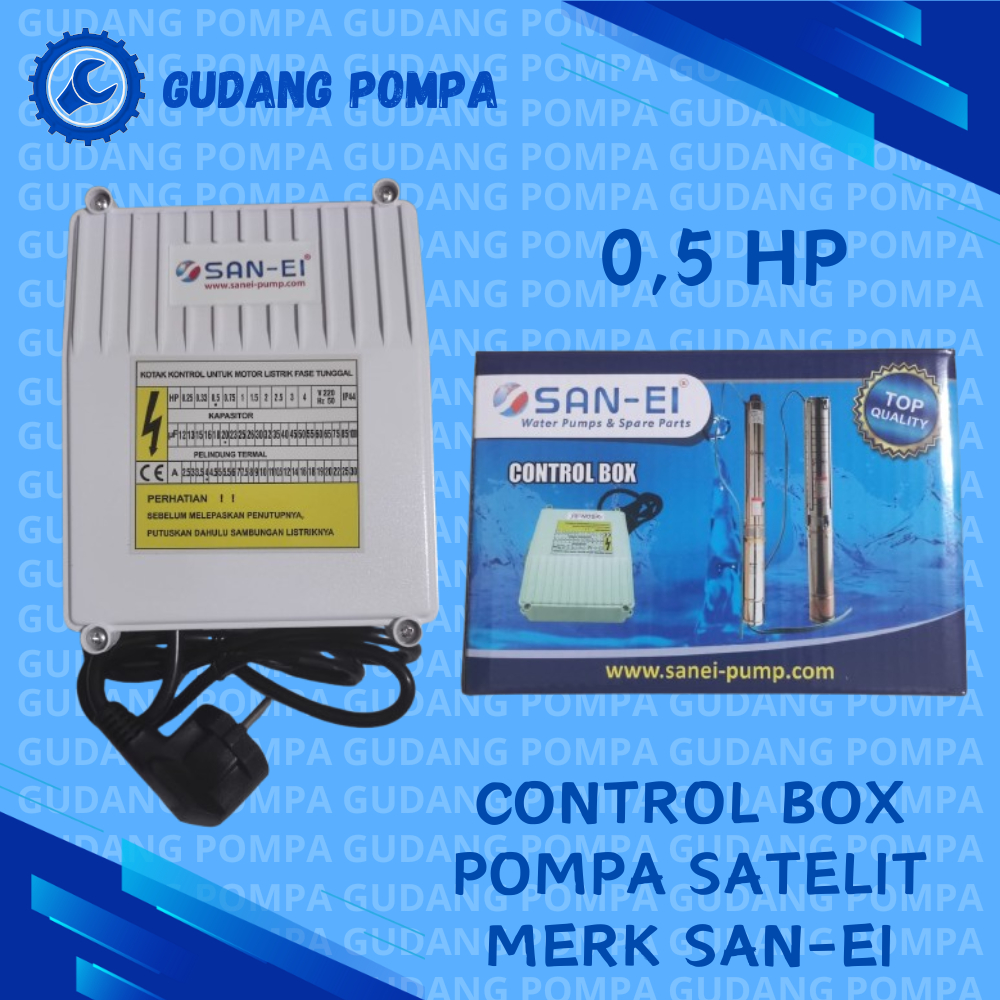 Control Box Pompa Satelit SAN-EI 0,5 HP | 1/2 PK Original
