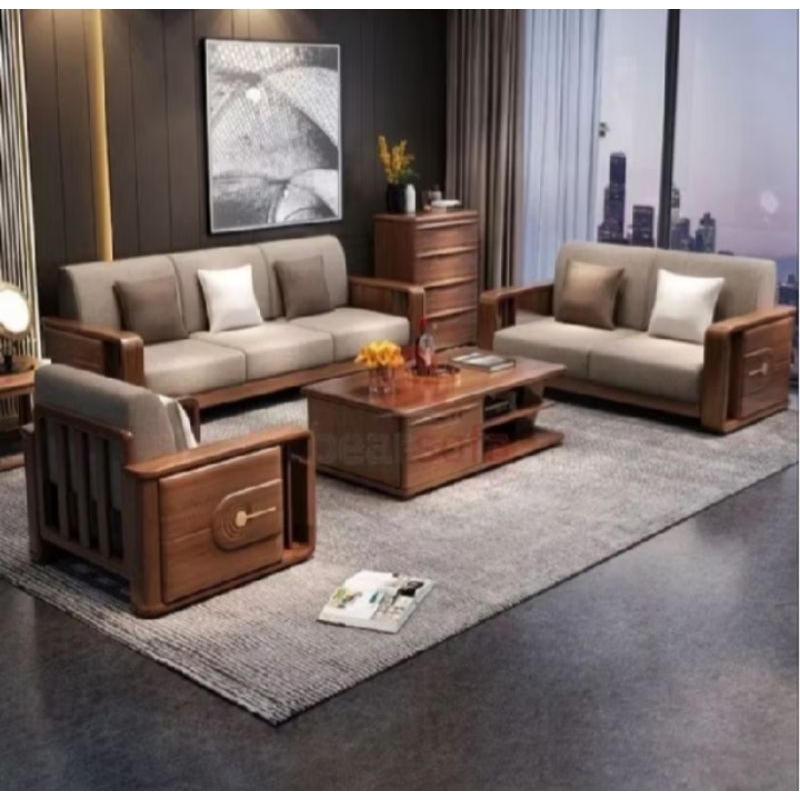 set sofa jati minimalis modern kursitamu jati