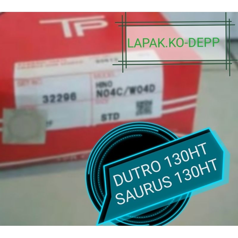 PISTON RING/PER SEKER HINO DUTRO/SAURUS 130HT MERK TP JAPAN
