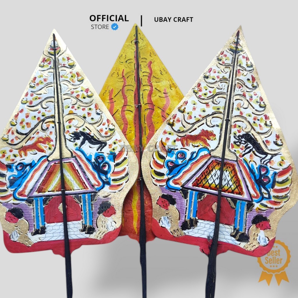 Gunungan kayon wayang kulit sapi termurah tinggi 45cm