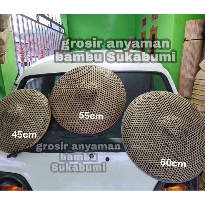 caping petani topi petani dudukuy leang leang grosir anyaman bambu