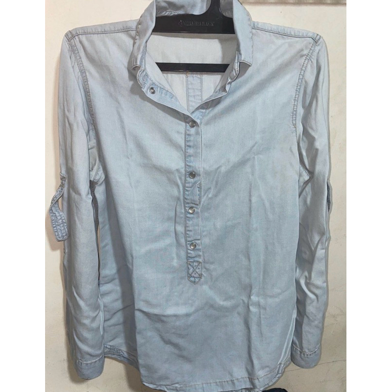 Zara Basic kemeja denim wanita