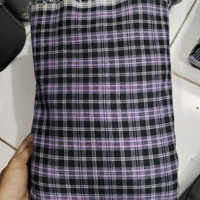 Kain flanel motif kotak - bahan katun flanel premium - kain cotton flanel tr