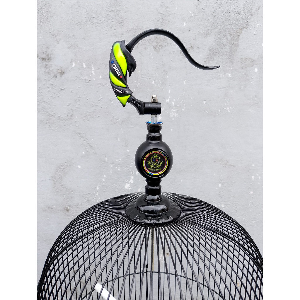 GANTUNGAN BURUNG LOVEBIRD 1 SET CONCEPT KARET ORIQ LENGKAP PION SANGKAR BURUNG BESI BULAT KAPSUL
