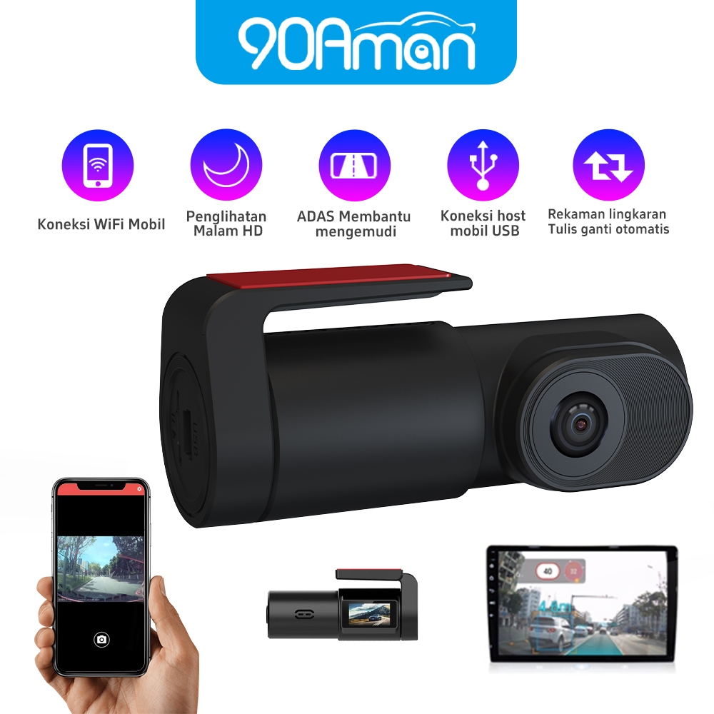 USB Dashcam Murah Wifi HD 1080P Dash Cam mobil dengan tampilan layar Dashcam Mobil ADAS WiFi CCTV Mo