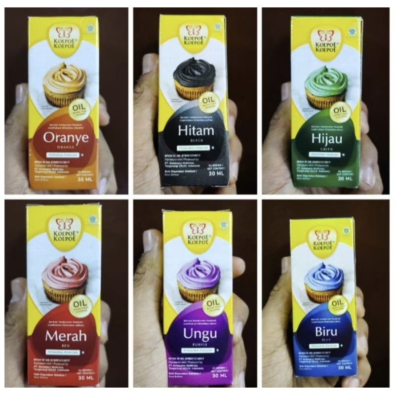 

Koepoe koepoe pewarna makanan oil base 30ml pewarna butter cream
