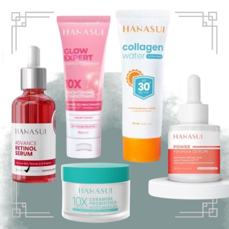 Hanasui Paket Perawatan Satu Set Lengkap Pencerah wajah Hitam Kusam Flek