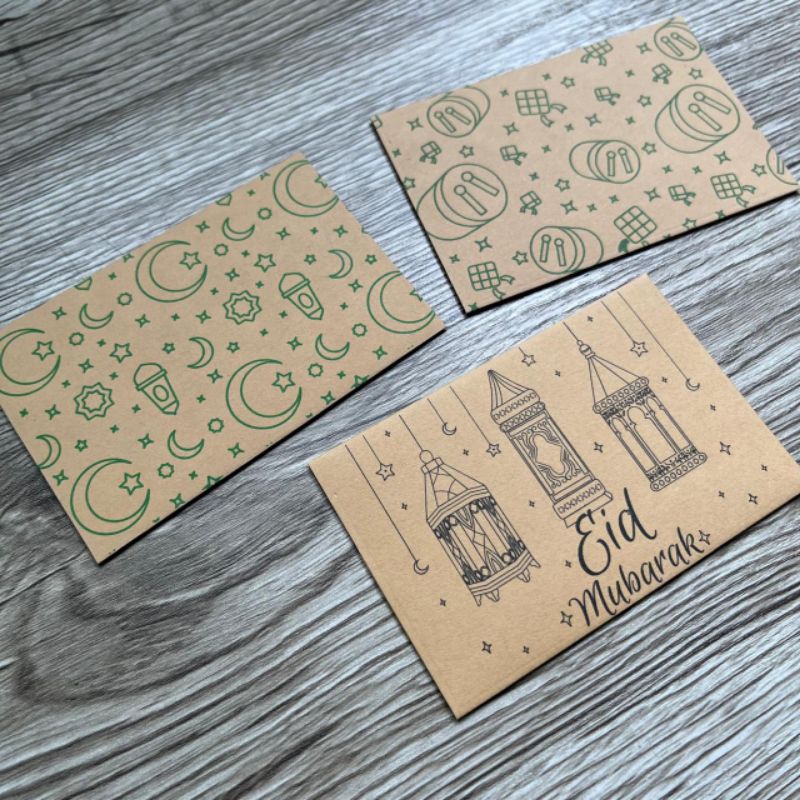 

(10pcs) Amplop lebaran mini 8,8 x 5,9cm | amplop lebaran coklat | amplop Aesthetic