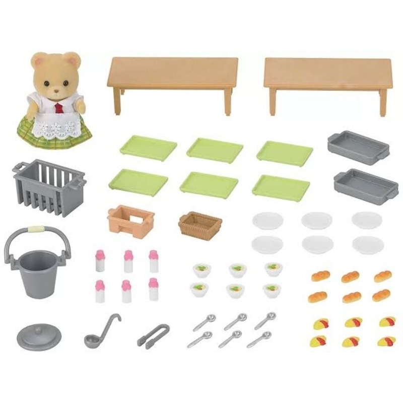 preloved Sylvanian Families: School Lunch Set (rare)