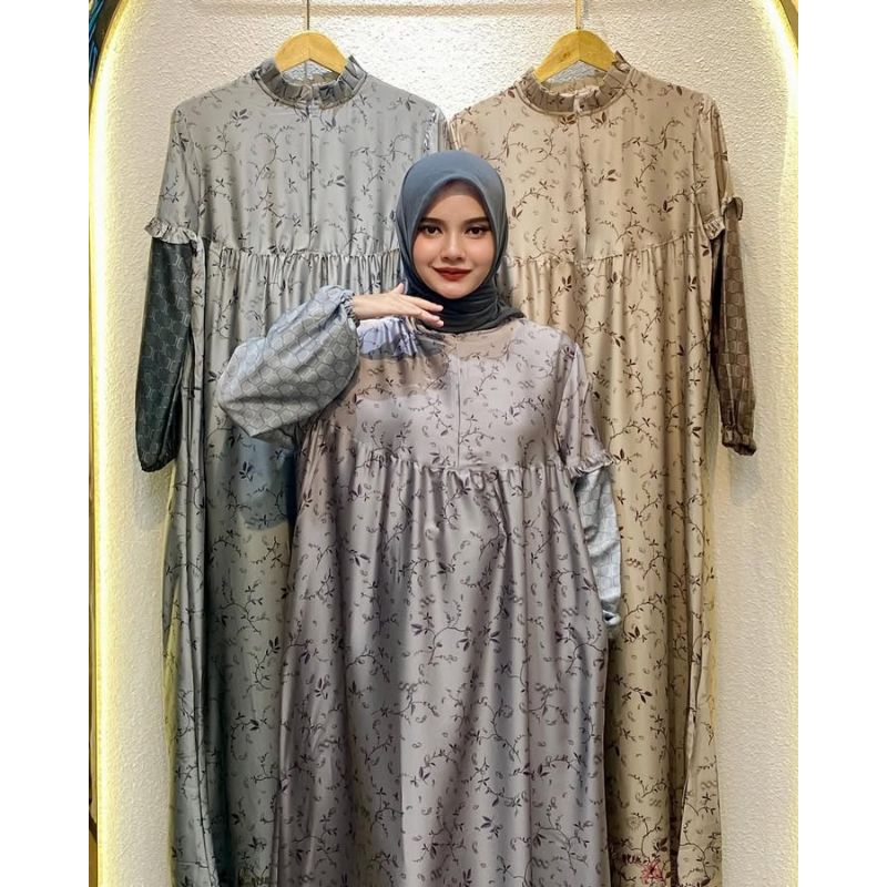 INURA.ID | Lovita Dress Sutra Silk | Gamis Sutra Silk Premium