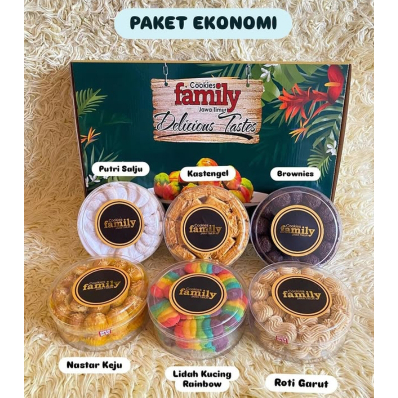 

Paket Parsel Lebaran Hampers Kue Kering Ekonomi Family isi 6 toples