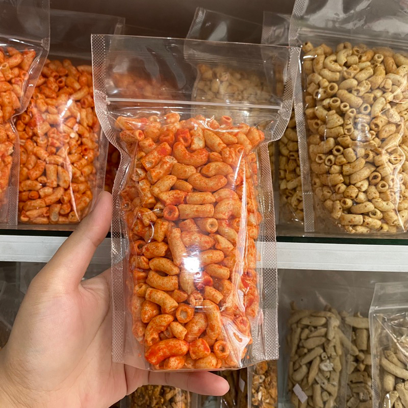 

MAKARONI BANTET PEDAS MANIS & PEDAS ASIN 95gr | Super Renyah | Cemilan Enak