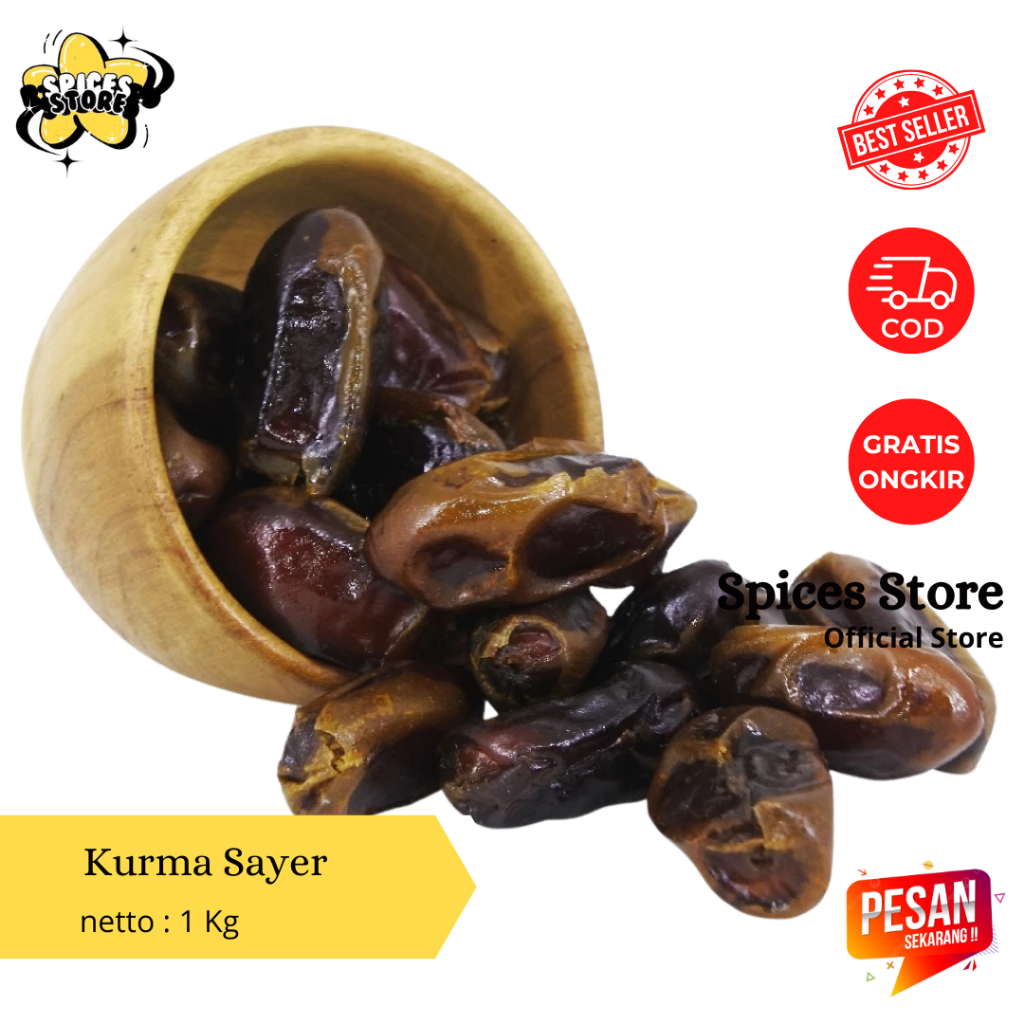 

Buah Kurma Sayer 1 Kg Premium Oleh - oleh Haji & Umrah - Spices Store - Kurma Murah Daging Tebal