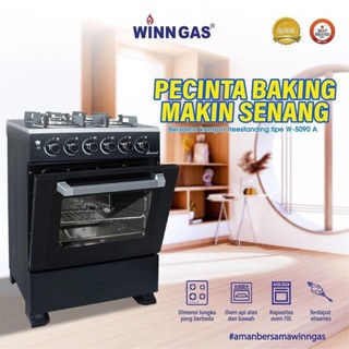 Kompor + Oven Winn Gas 4 Tungku W 5090A / Kompor Freestanding 4 Tungku + Oven