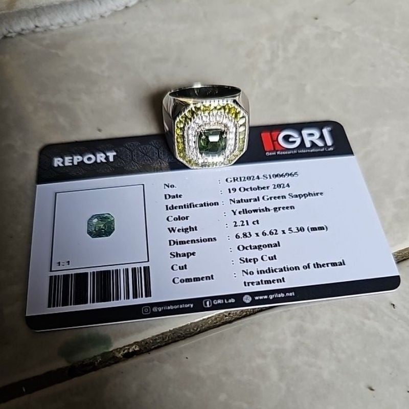 natural green sapphire