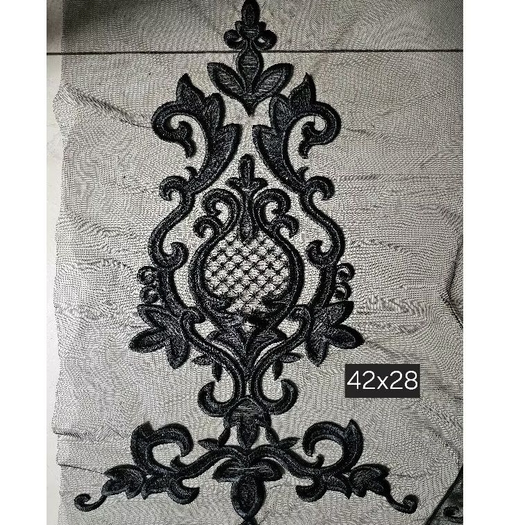 bunga bordir prada aplikasi baju brokat tile