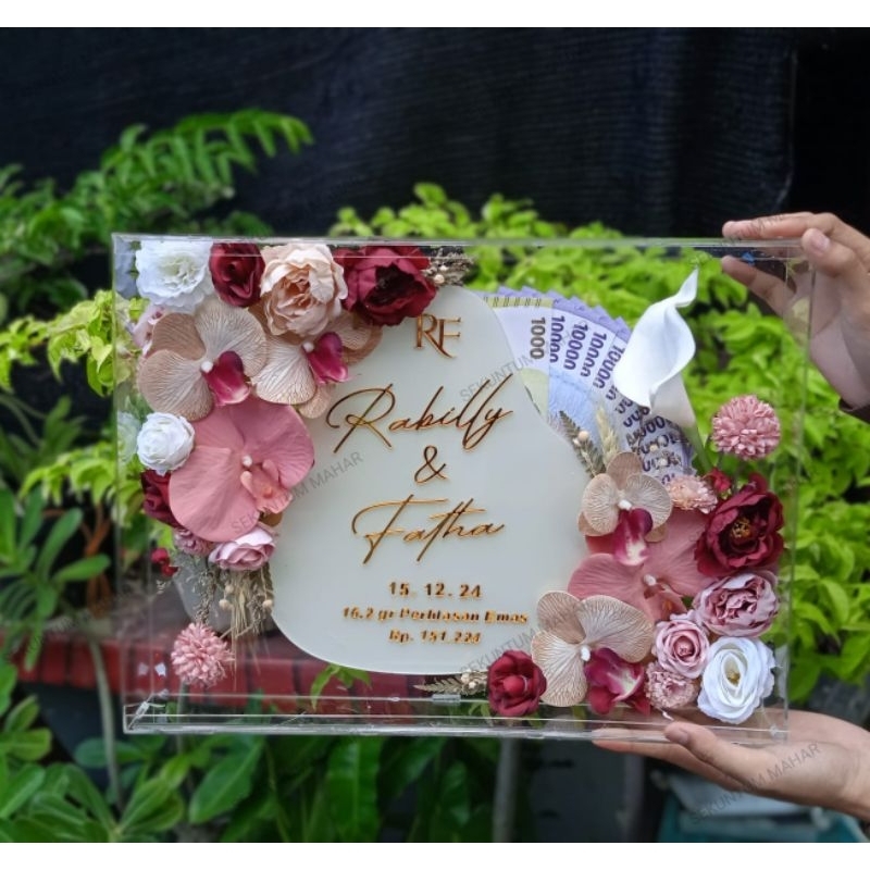 Mahar Akrilik 30X40 / Mahar Nikah / Box Akrilik / Mahar Pernikahan / Mahar Murah