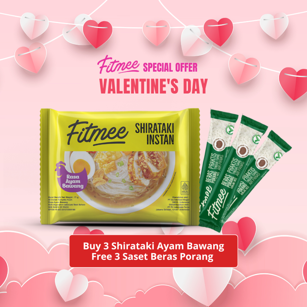 

Bundling Spesial! FITME SHIRATAKI AYAM BAWANG BUY 3 GET 3 Sachet Beras Porang