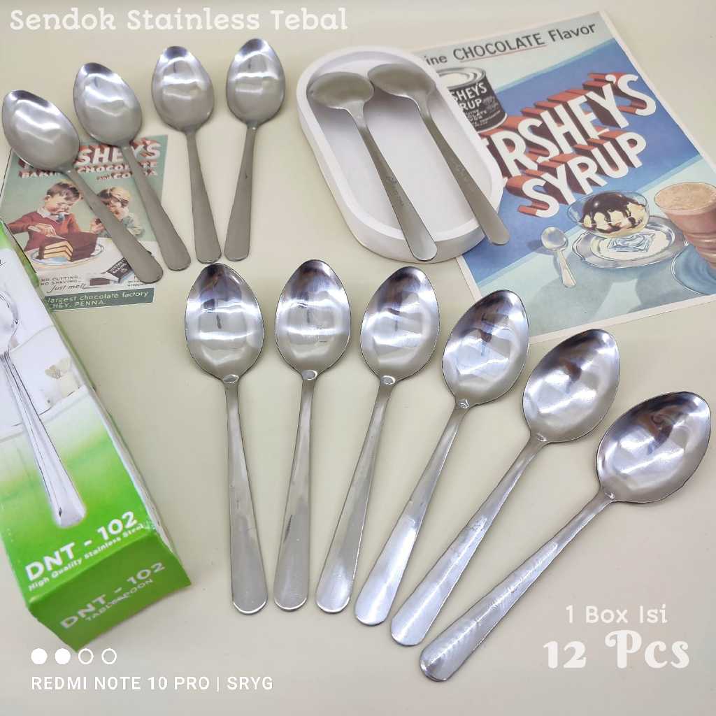 Sendok Makan Stainless Tebal DNT-102 isi 12 pcs