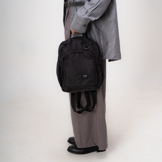 recommended flashy tas ransel mini wanita - larbert seven hitam